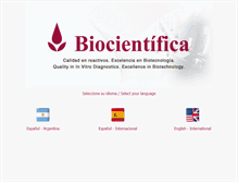 Tablet Screenshot of biocientifica.com.ar
